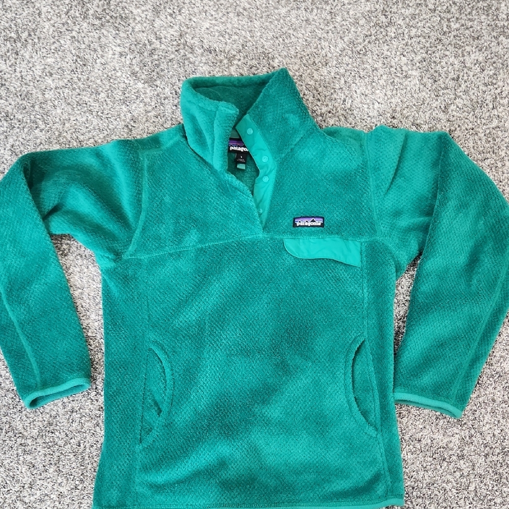 Patagonia Green Retool Snap Fleece Pullover